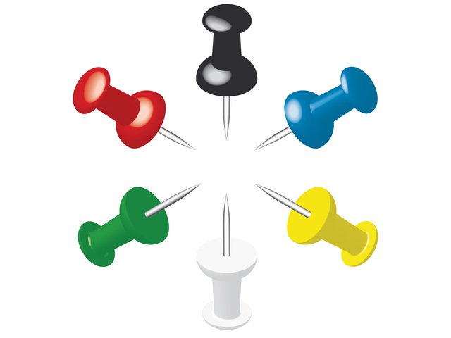 Pushpins Alco assorti doosje a 25st.