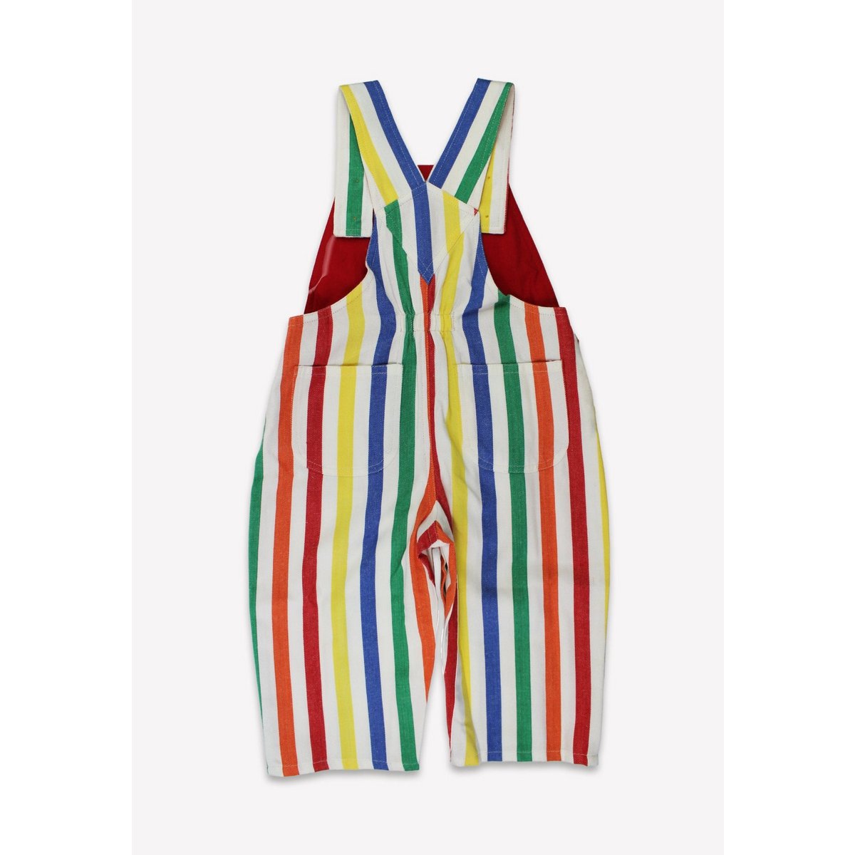 Bio-Baumwoll Kinder Latzhose mit bunten Streifen