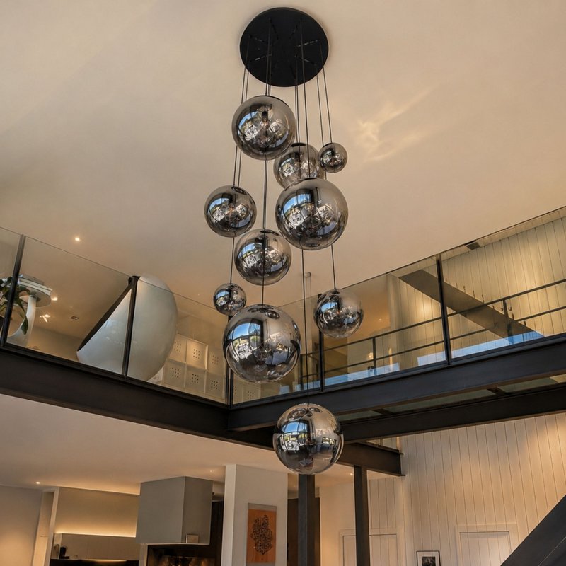 s.luce Orb glazen bol galerijlamp 500cm ophanging zwart