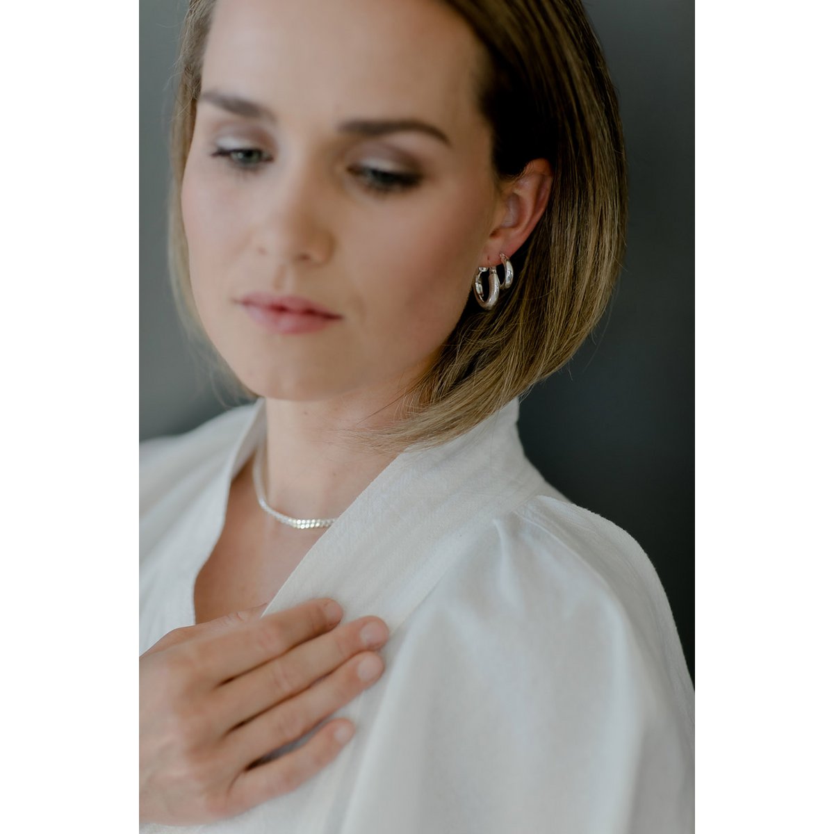 Pendientes de aro Asta Bold - Plata