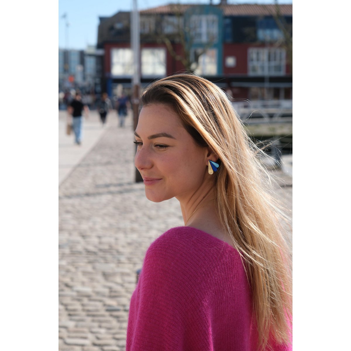 Boucles d'Oreilles Puces Miroirs Armance