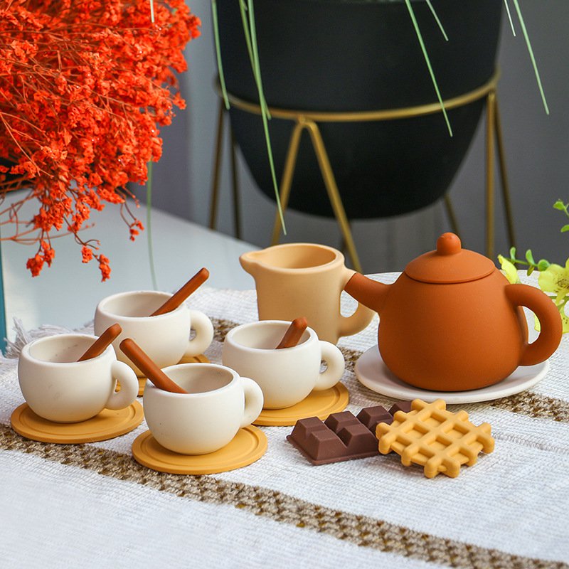 Dinette, service à Thé en Silicone 