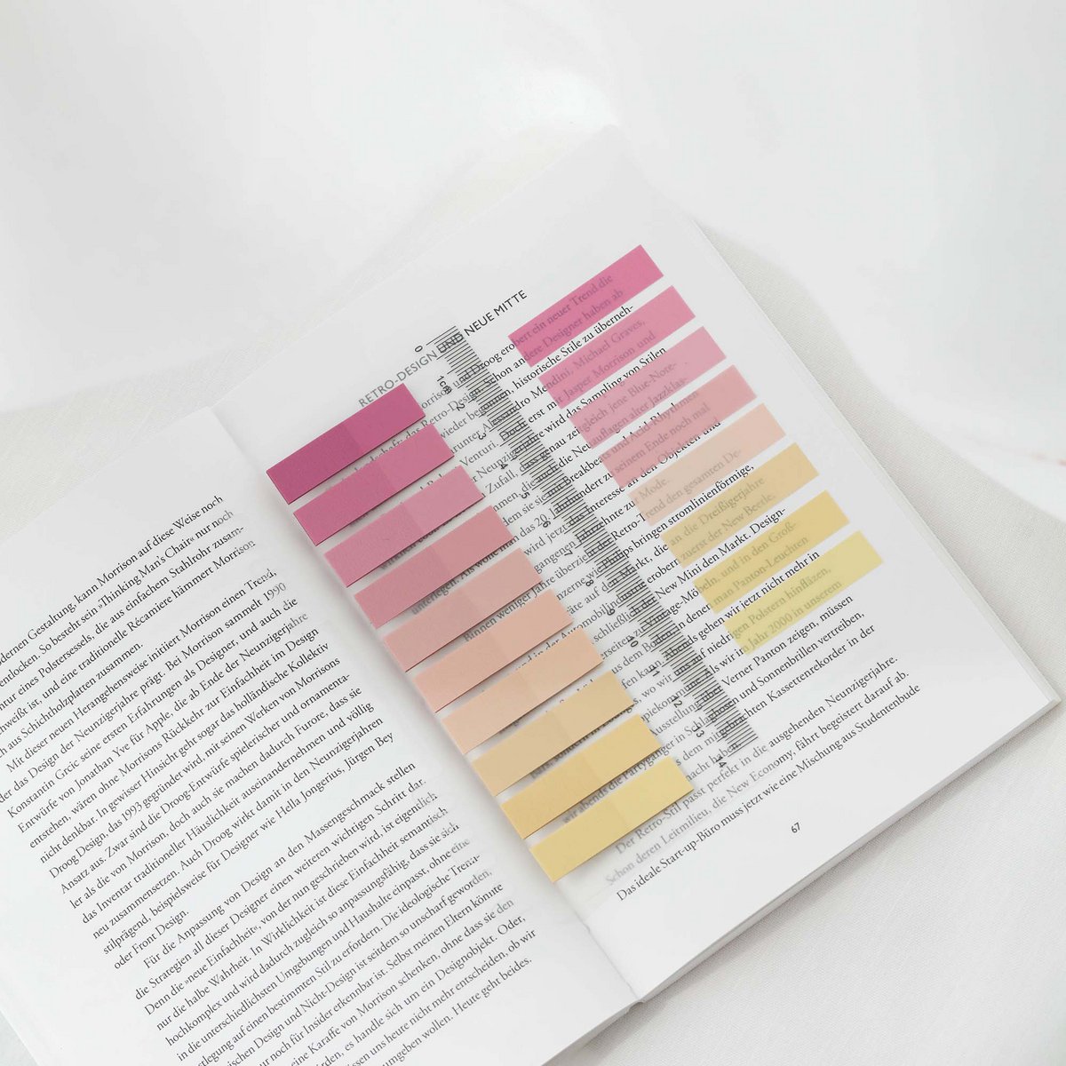 Blush Petal | Sticky Notes | Ordinate Transparent Haftnotizen | Seitenmarkierer | Ästhetischer Post it | Haftstreifen