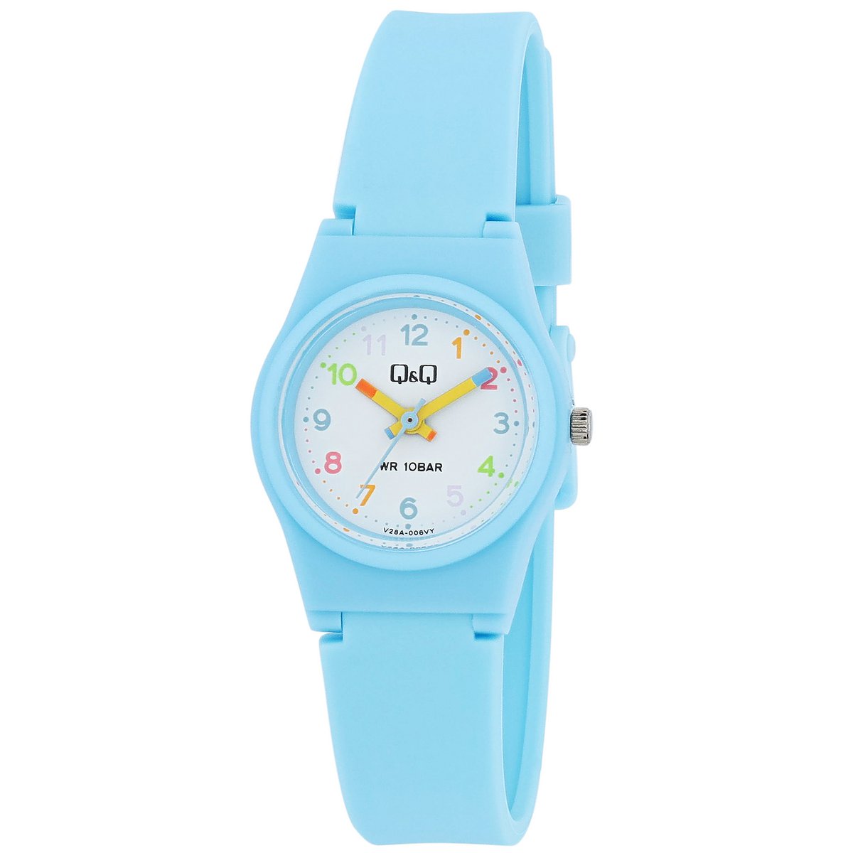 Montre pour enfants Q&Q avec bracelet en silicone, 10 bars
