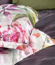 Satijnen beddengoedset Orchids Modern