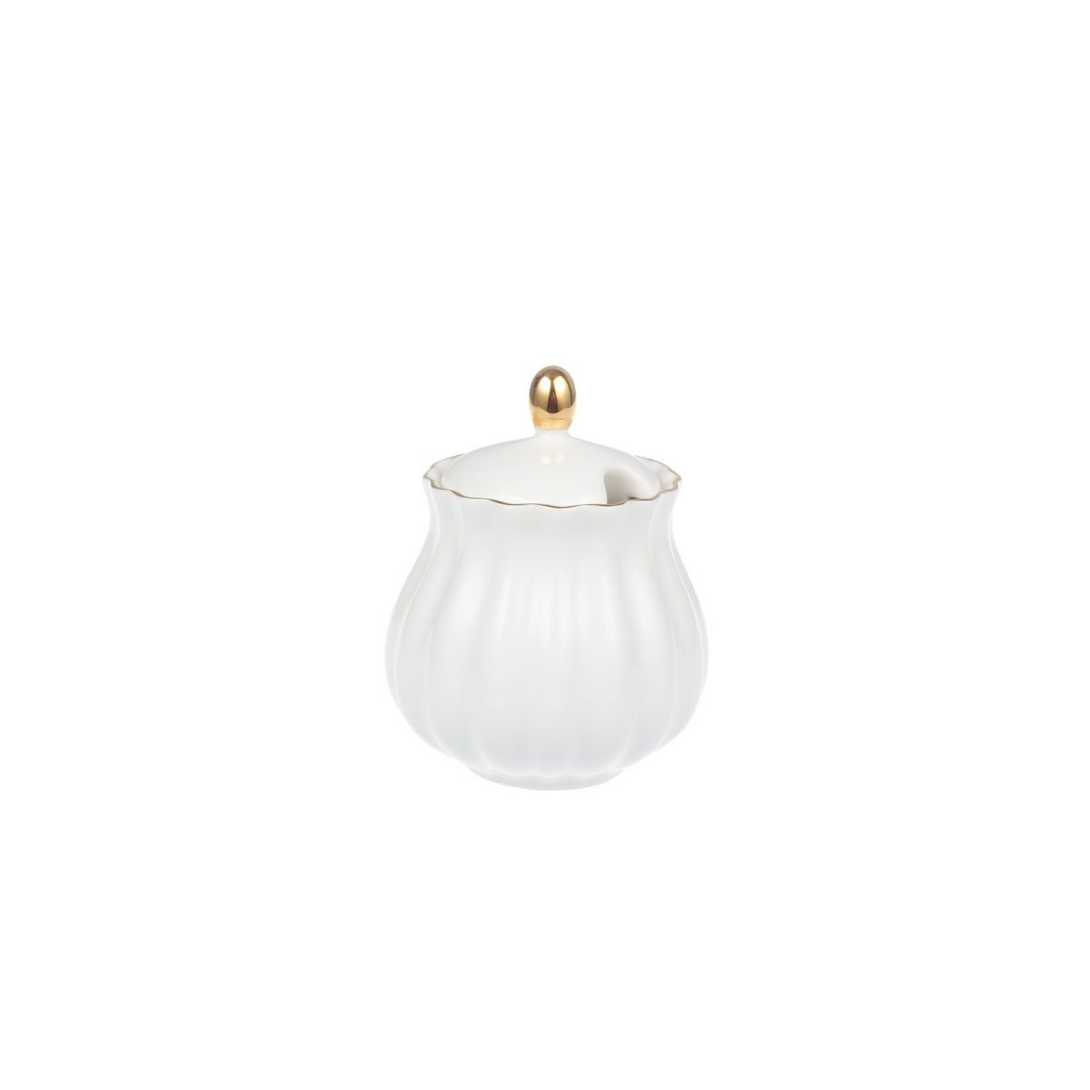 Royal Rose suikerpot wit met gouden rand 200 ml Isabelle Rose