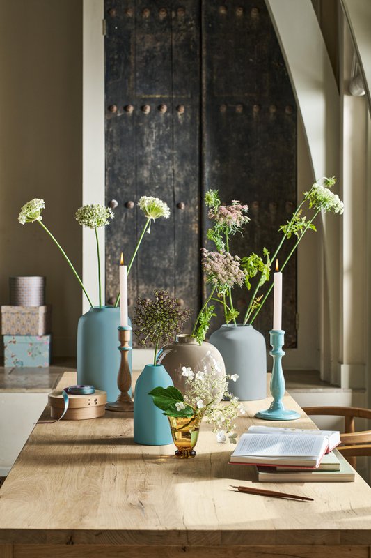 Vase Metal Khaki 23cm