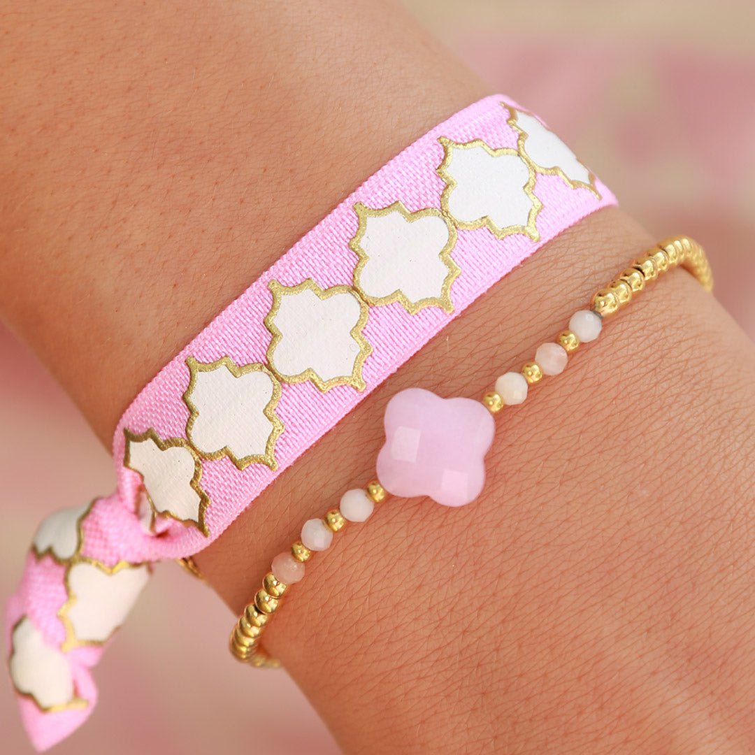 Bracelet facet piano rose