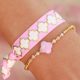 Bracelet facet piano rose