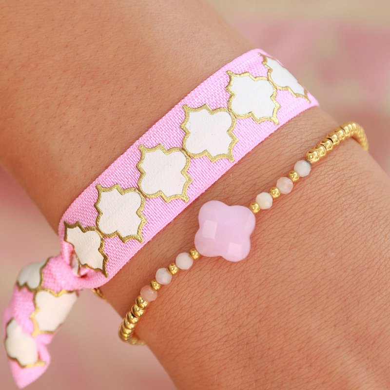 Bracelet facet piano rose