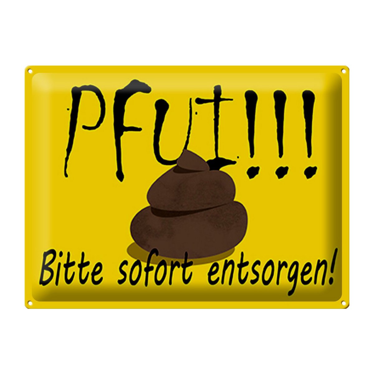 Tin sign note 40x30cm Please dispose of it immediately