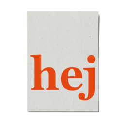 Postkort "hej"