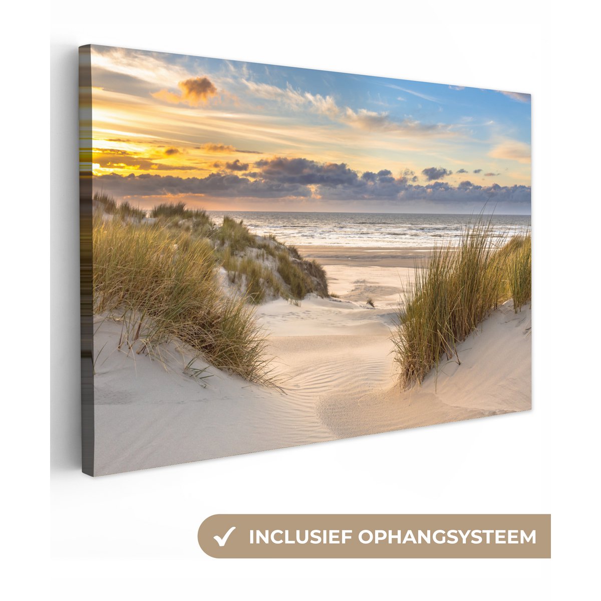 Pintura de lona - Decoración de la pared Beach - Dune - Grass - Sunset - Sala de decoración de la pared - Decoración del dormitorio - Accesorios de habitaciones - Pinturas sobre lienzo