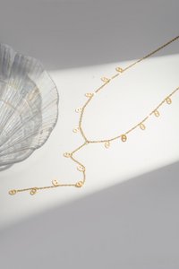 Gouden y -vormige ketting in roestvrij staal