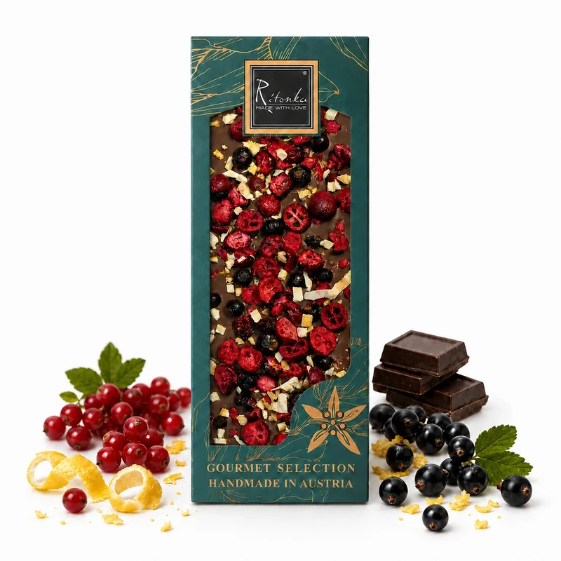 GOURMET milk chocolate - cranberry, currant, lemon 130g
