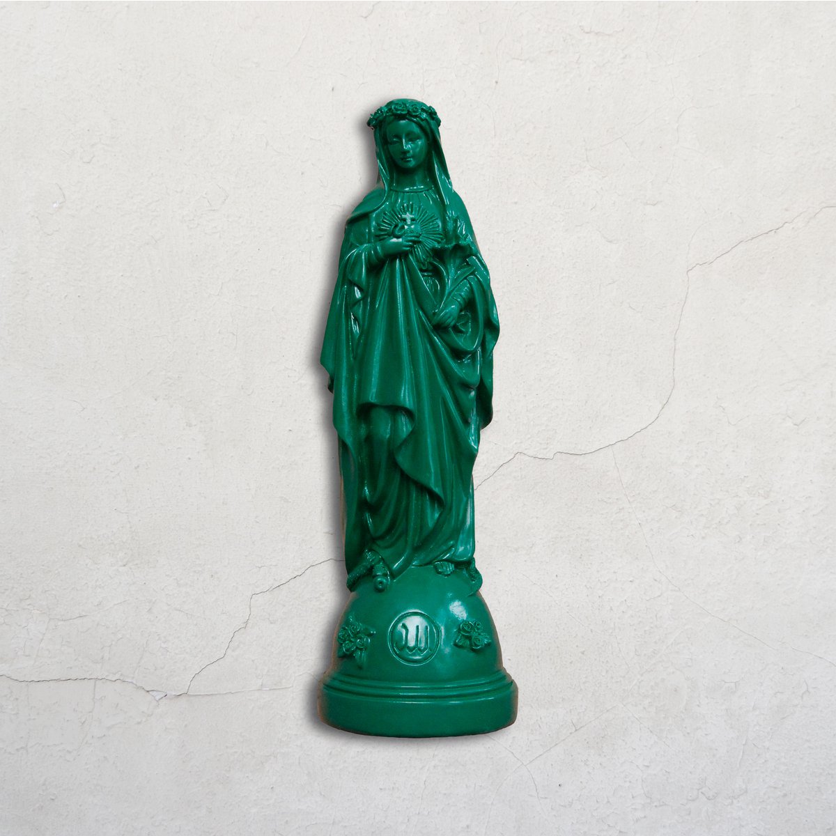 Statuette Mary med blomster