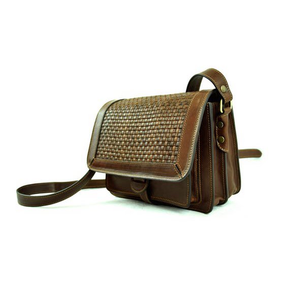 Bolso señora de piel 23,5 cm. largo x 20 cm. altura