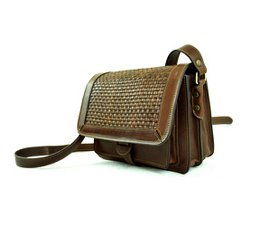 Bolso señora de piel 23,5 cm. largo x 20 cm. altura