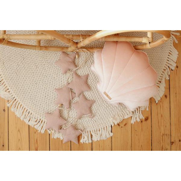 Guirlande en lin "poudre rose" avec étoiles