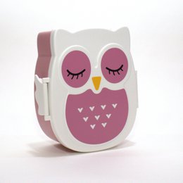 Boite à gouter - Lunchbox hemetique & sans BPA - Chouette Rose