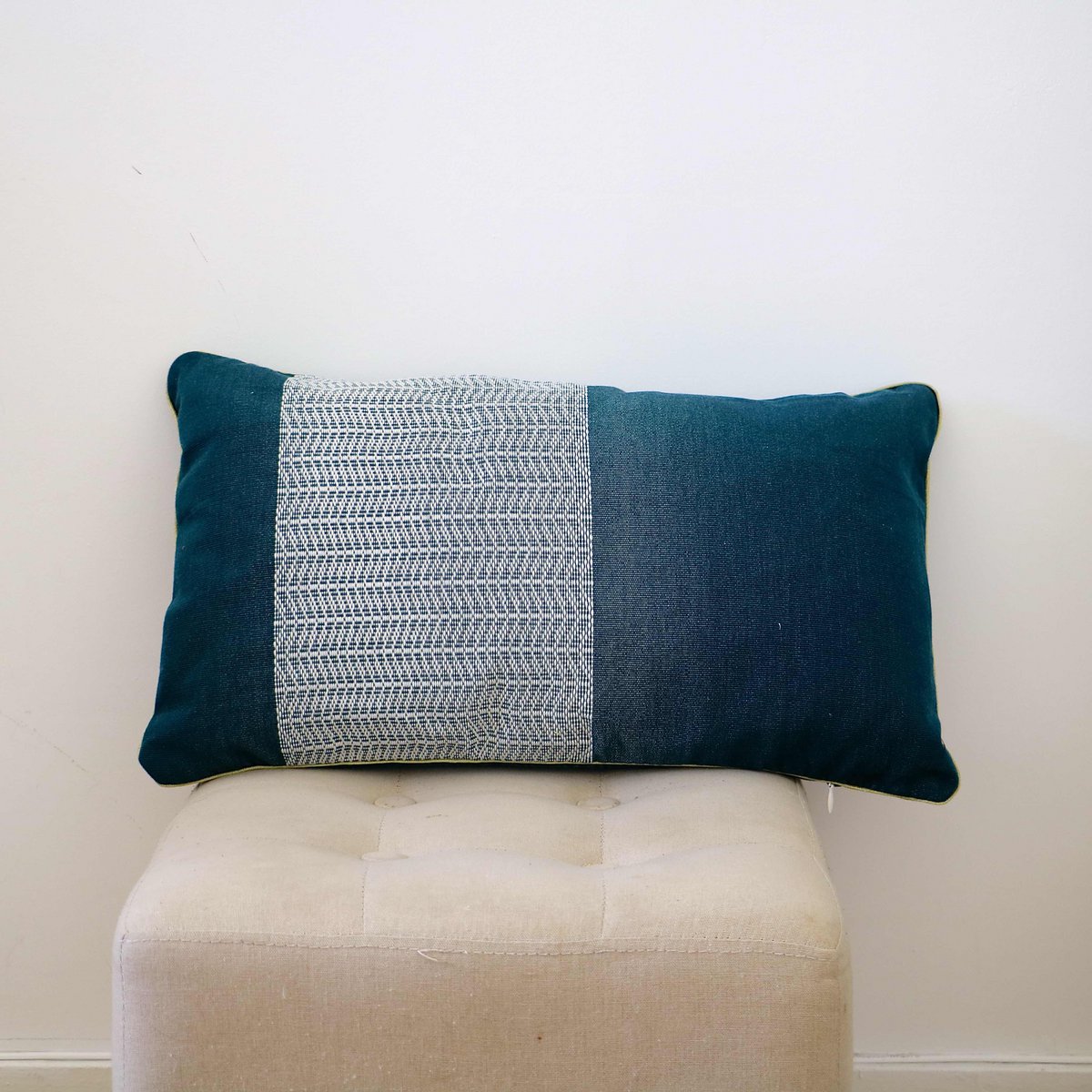 Ami H'Yut blue decorative cushion cover
