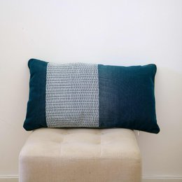 Ami H'Yut blue decorative cushion cover