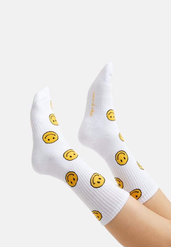 Organic socks gift set Smile, 2-pack - 2 pairs of colorful socks with smileys