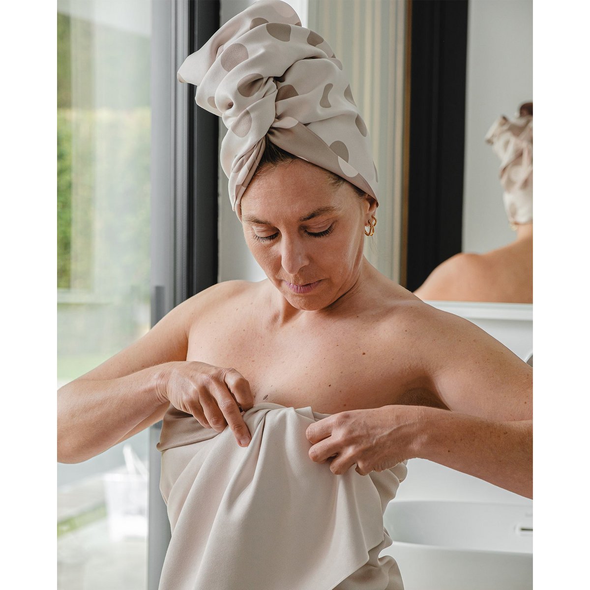 Towel Dots Sand Cream