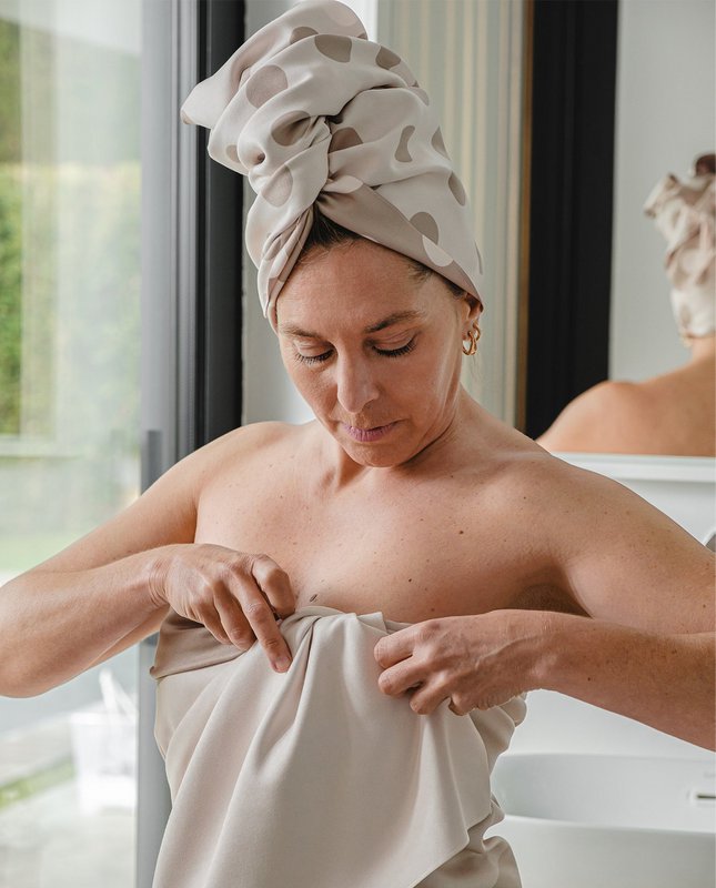Towel Dots Sand Cream