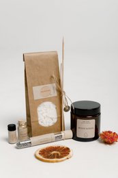 LYS BOX MINI - DIY-SÆT GØR SELV stearinlys - DIY Kit brunt glas