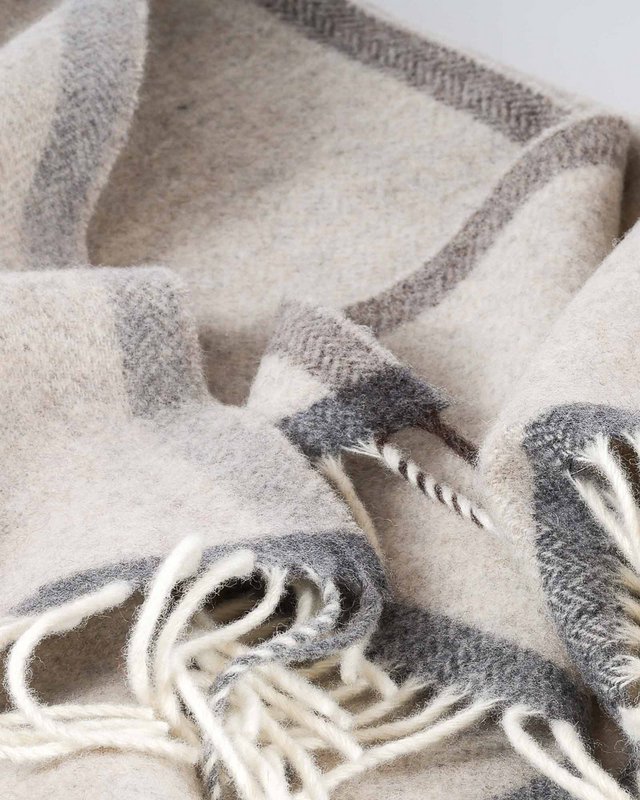 Merino/cashmere Throw Blanket MILANO - beige