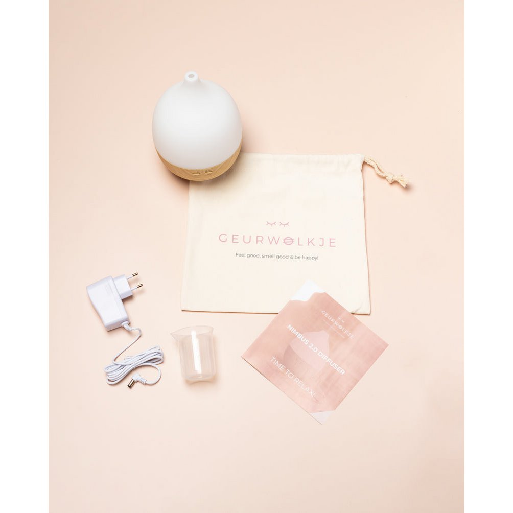 Close 2 Nature 2.0 also night light - Geurwolkje® Diffuser - Light wood - 200 ml - Recommended retail price €44.95