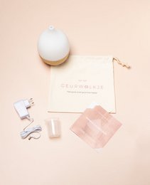 Close 2 Nature 2.0 also night light - Geurwolkje® Diffuser - Light wood - 200 ml - Recommended retail price €44.95