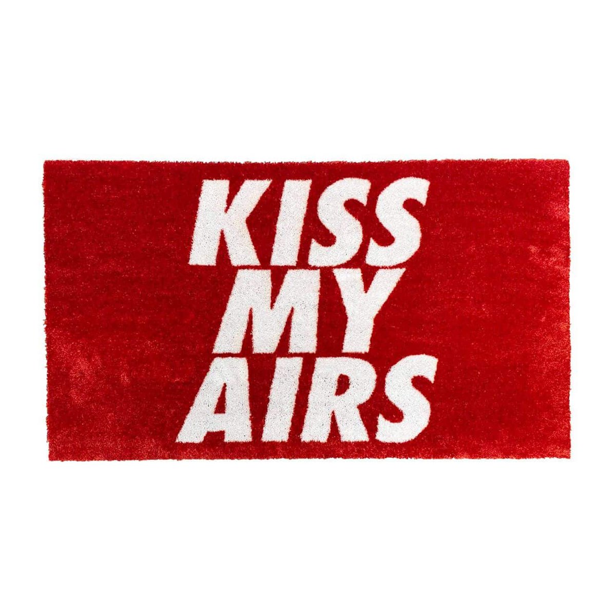 Sneaker rug / doormat - Kiss my airs - Red