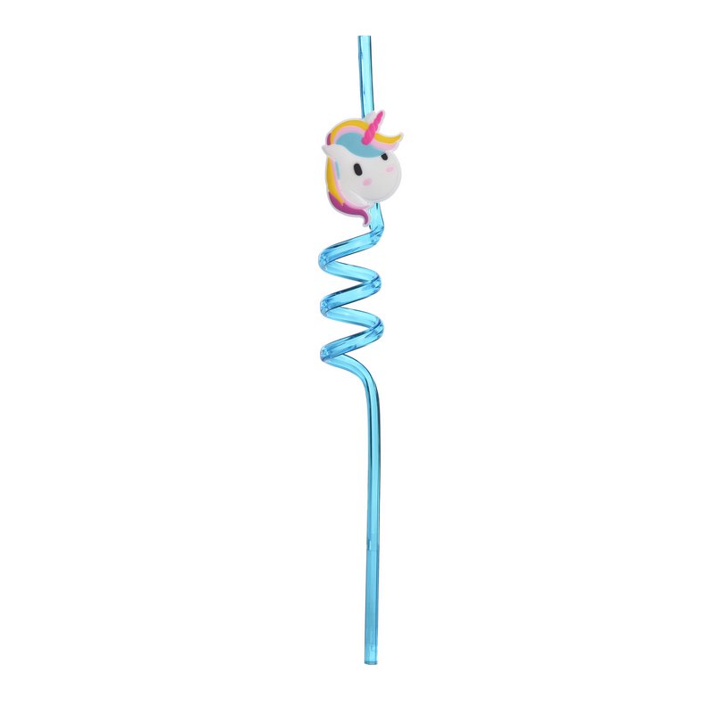 Unicorn, Set of 4 Straws, Reusable, Glass Straws for Cocktails, Smoothies, Tea, Ecological, Resistant