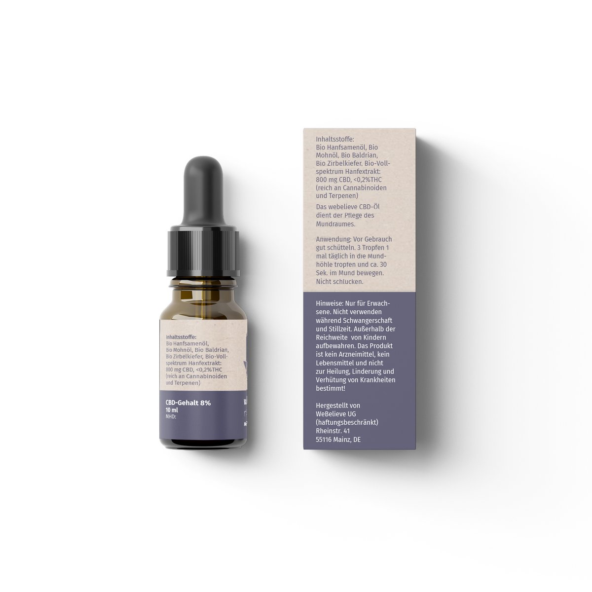 CBD Night Mouth Oil 8% | 800mg | Organic hemp oil, valerian, poppy seed oil