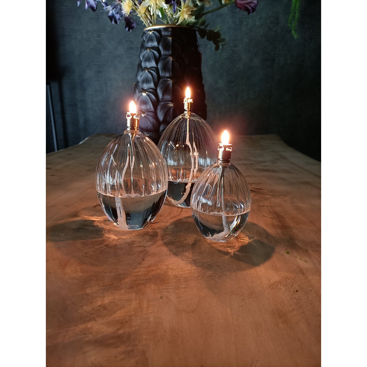 Olielamp Ovalis elegant messing L