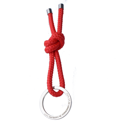 Sleutelhanger \ "Knoop \" "" "- ROOD" ""