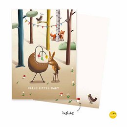 greeting card Hello little baby (folded card)