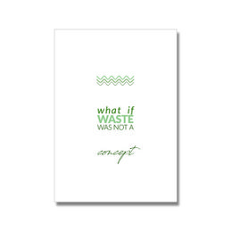 Carte postale Déchets Concept A6