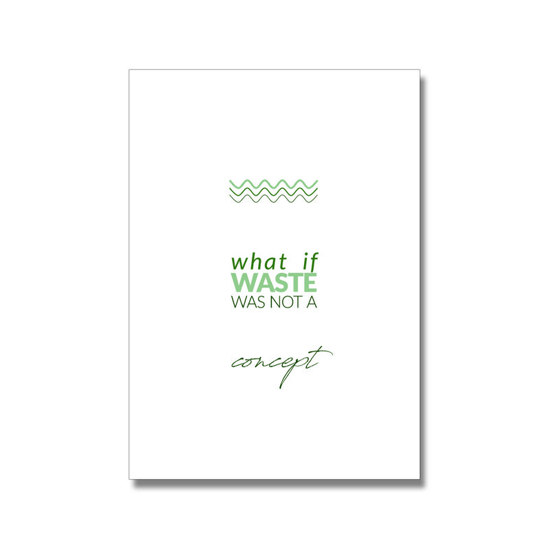 Carte postale Déchets Concept A6
