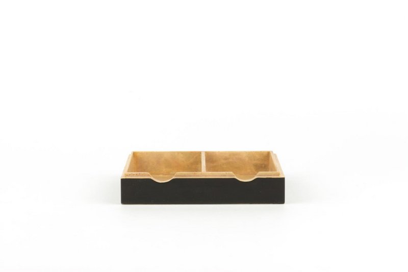 Gingko pattern card game box in stone 