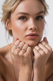 Delicate necklace made of 925 sterling silver - gold doubled