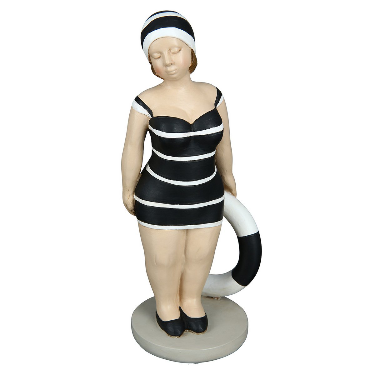 Poly figuur "Becky" zwart/wit VE 4 so