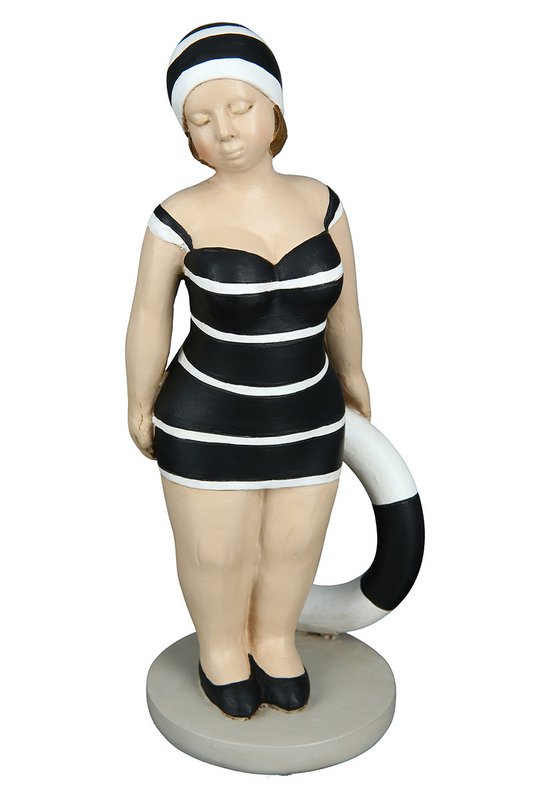 Poly figuur "Becky" zwart/wit VE 4 so