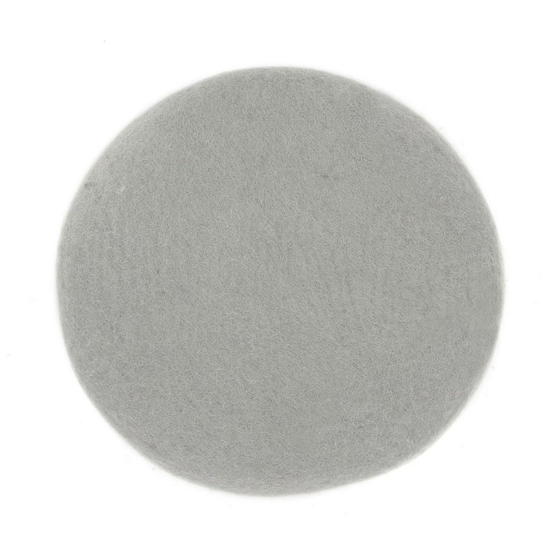 Seat cushion around gray made of felt, 100% natural material, 38 cm round many colors Pastel, felt with wool-f lung, fair trade & handwork from Nepal