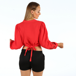 Crop Top - Muselina De Doble Gasa