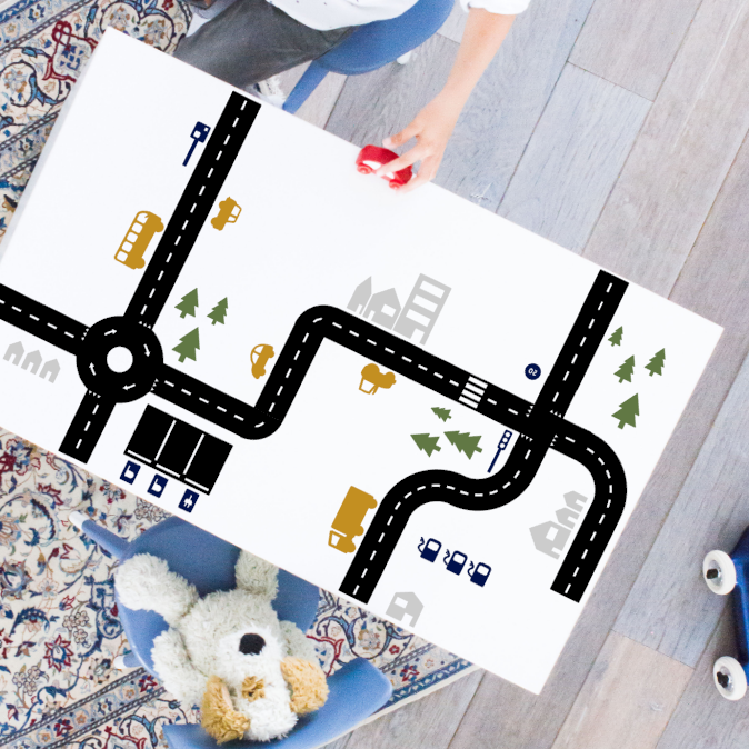 Sticky Roads spielen Aufkleber Rabatt Set schwarz + Farbe