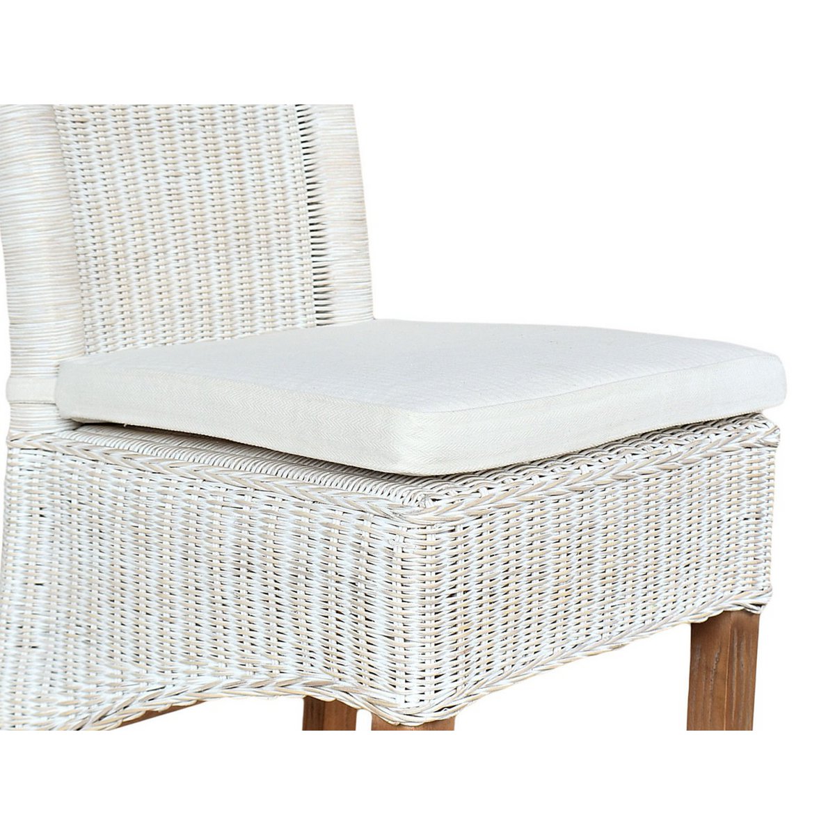 Silla de comedor silla de ratán silla de comedor silla blanca rattan natural nucleus sostenible