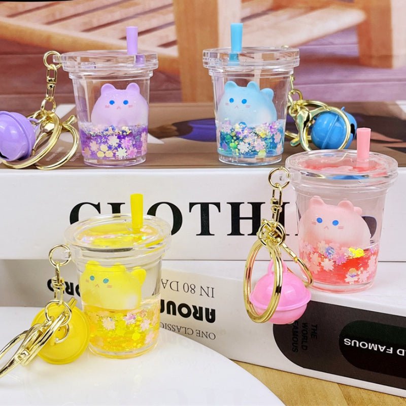 Bubble-tea chat keychain